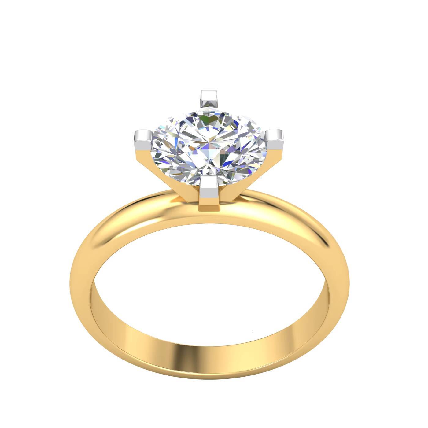 Customized Divya Creations Luxury Jewelry IGI 10k White/Yellow Gold Rhodium Plated 185ct E Color Lab Grown Diamond Ring