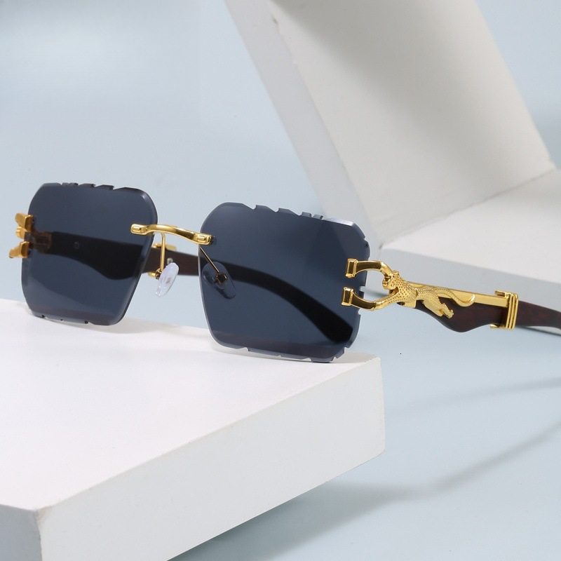 2026 New Designers' Sun Glasses - Beach Metal Leopard Head Decorative Outer Line - Protective Function - Luxurious Men's And Women's Su