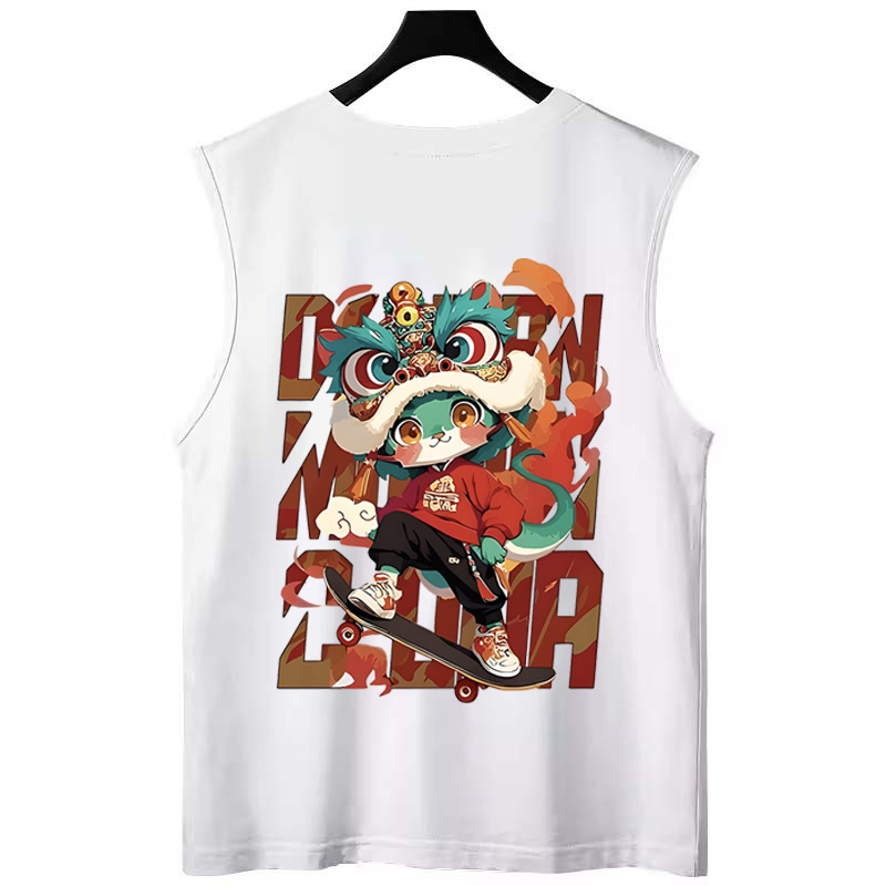 2026 Summer Men's Loose Plus Size Tank Tops | Trendy Athletic American Style Sleeveless Tees