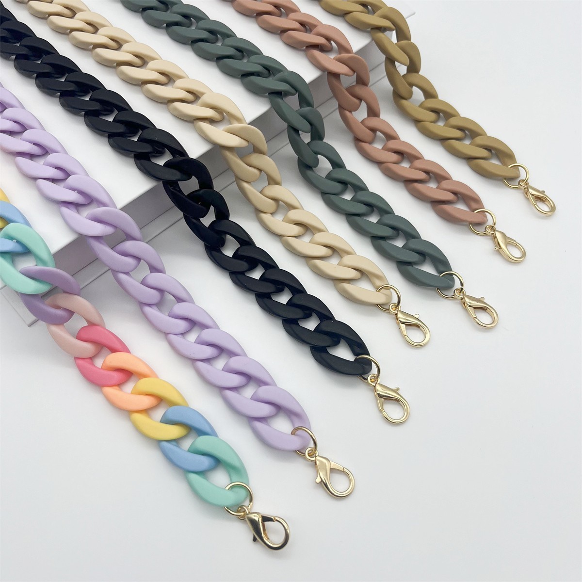 Acrylic Womens Bag Shoulder Straps Acrylic Chain Straps for Purse Handbags Chunky Chain Purse Strap 250709