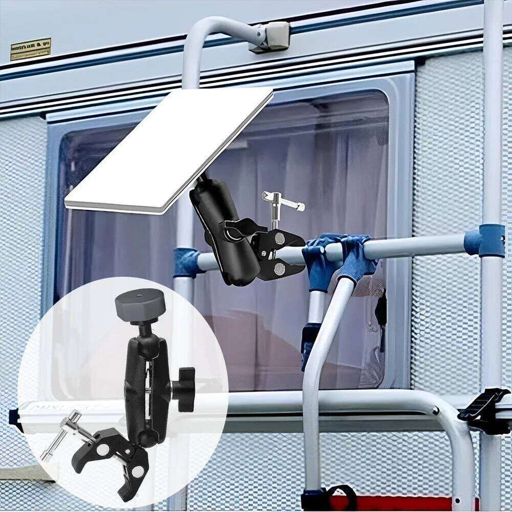 For Starlink Mini Bracket Kit Adjustable Pole Clamp Mount for RV/Yacht/Camper/Guardrails