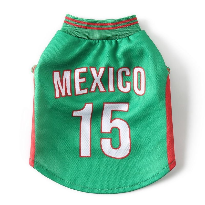 World Cup National Team Dog Jersey Breathable Mesh Pet Sports Vest 7 Sizes XS to XXL Mexico Brazil Argentina Portugal Spain France High End Pet Appare