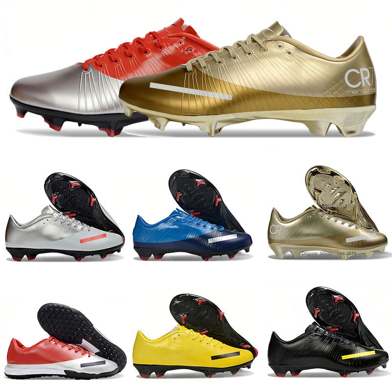 Classic Design CR7 Cleats Mens Soccer Shoes Marcuriel Vaqors Svperfly 1 CR7 2026 Boots GOAT Elite United Soccer Cleats Gold White DNA Remake Boots Football Boots