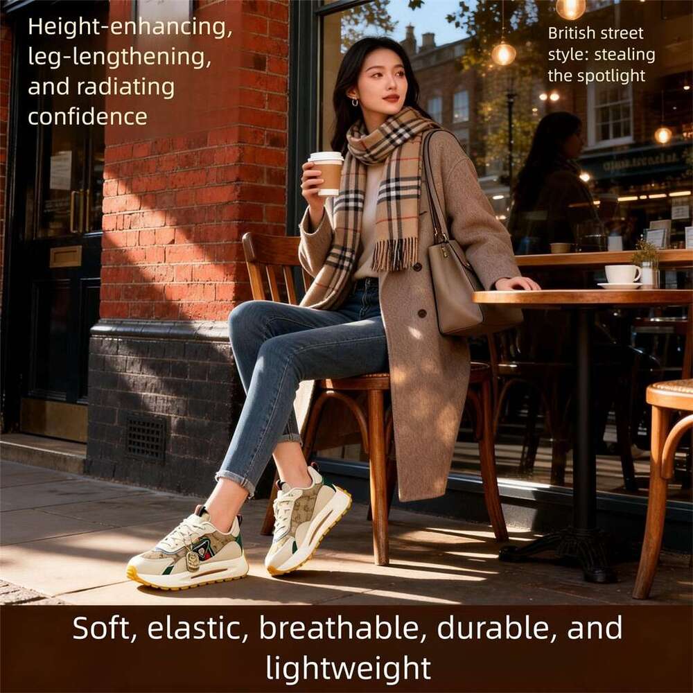 Compaik BosiVaesacr Unisex 2026 casual sports travel shoes, height-increasing dad shoes for couples, versatile thick-soled sneakers