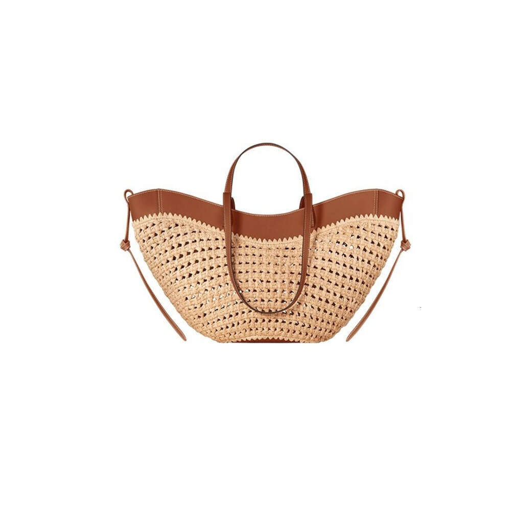 Cross-border straw beach bag for women, trendy and fashionable woven large-capacity shoulder tote bucket bag, new spring/summer model