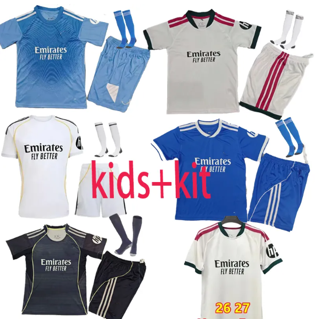 Reals Madrid 25 26 Soccer Jerseys MBAPPE BELLINGHAM TRENT VINI JR Children 25 26 27 Men Football Shirt Tops Valverde Endrick RODRYGO CAMAVINGA Camiseta Jersey Kids