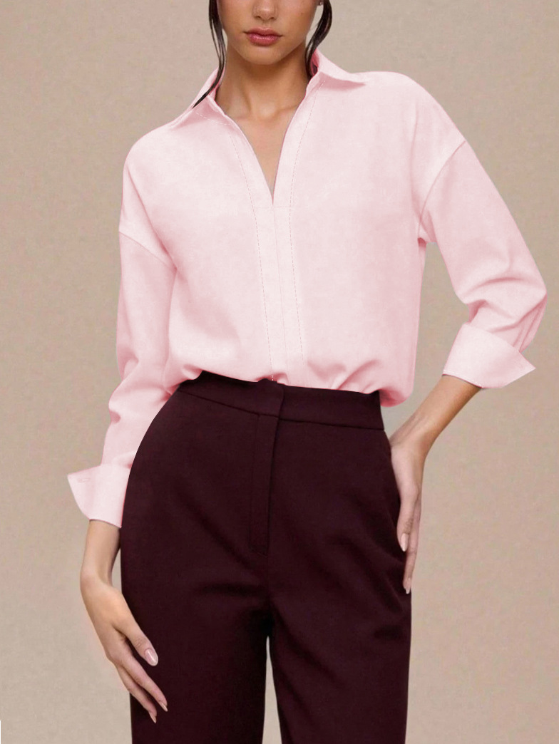 Women' s 2026 Solid Color Satin Wide Leg Pants Su - view 3