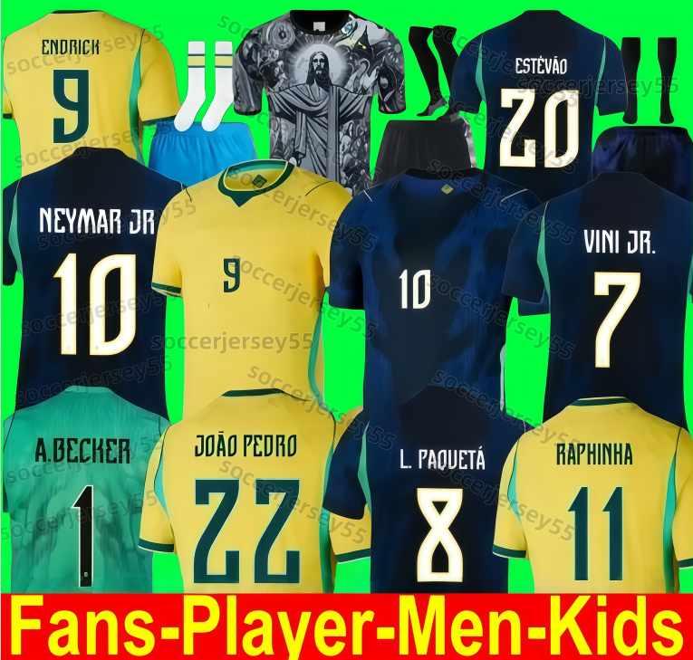 2026 27 brazil soccer jerseys vini jr 7 rodrygo 10 bruno g8 gabriel 3 cunha 21 martinelli 22 carlos 24 jerseys brazil tracksuit kit kids football shirt