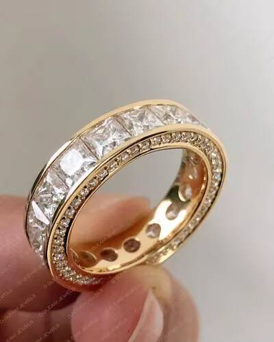 IGI Certified Platinum Princess Shaped Diamond Ring High Rated Ethnic Wedding Engagement Gift Cut Stone Party Anniversary