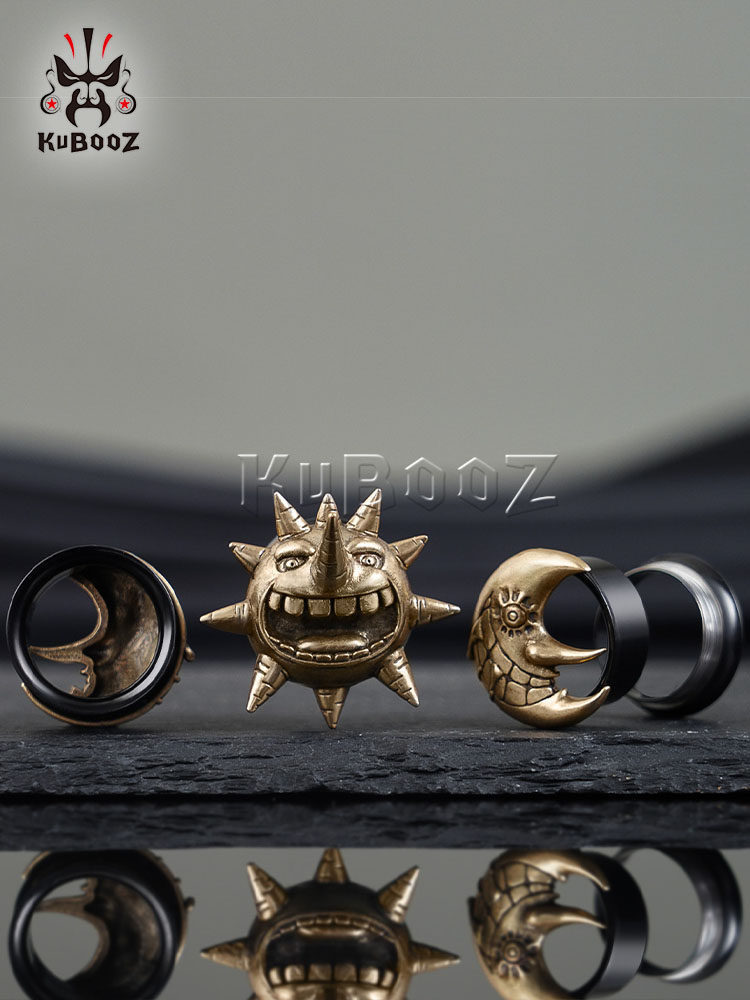 Alisouy 2PCS Stainless Steel Sun Moon Threaded Ear Tunnels Plugs Expander Stretcher Flared Gauges Earrings Piercing Body Jewelry250902