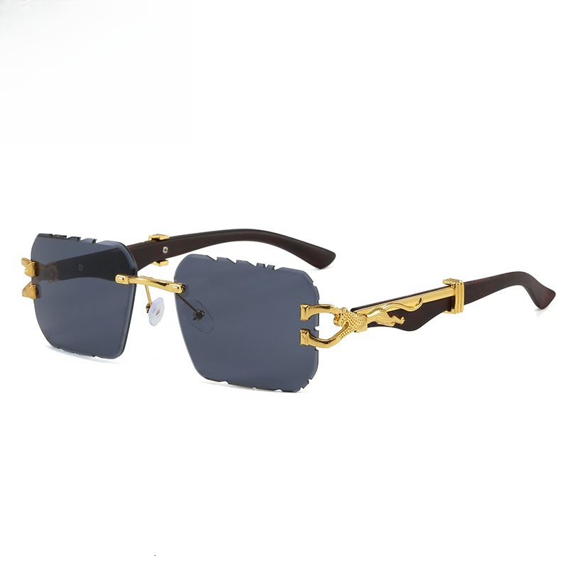 2026 New Designers' Sun Glasses - Beach Metal Leopard Head Decorative Outer Line - Protective Function - Luxurious Men's And Women's Su