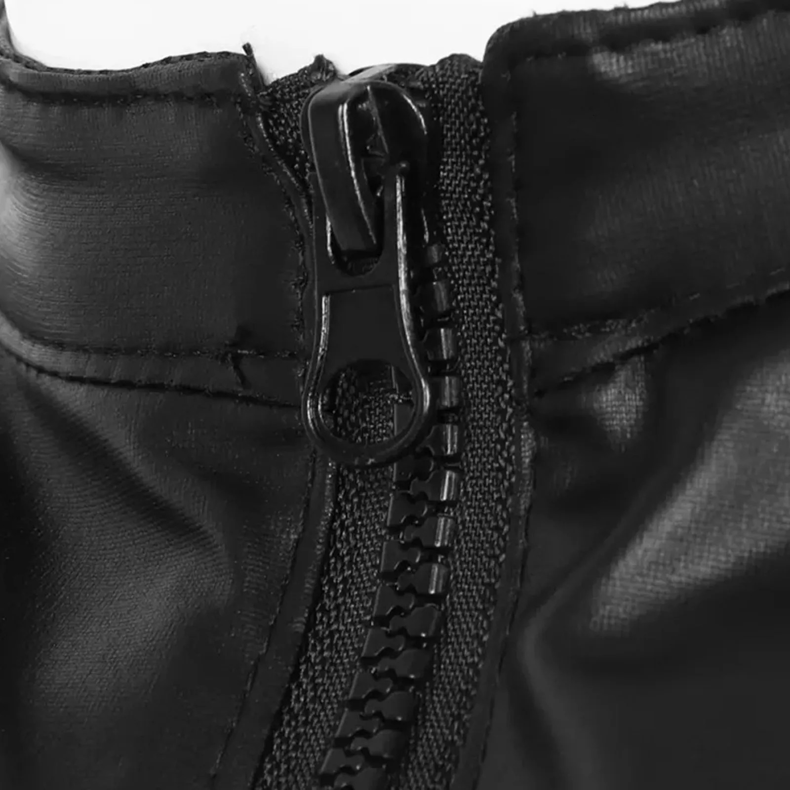Black Y2K Men's PU Leather Vest Waistcoat with Full Zipper Opening, Outdoor Recreation Jacket - view 7