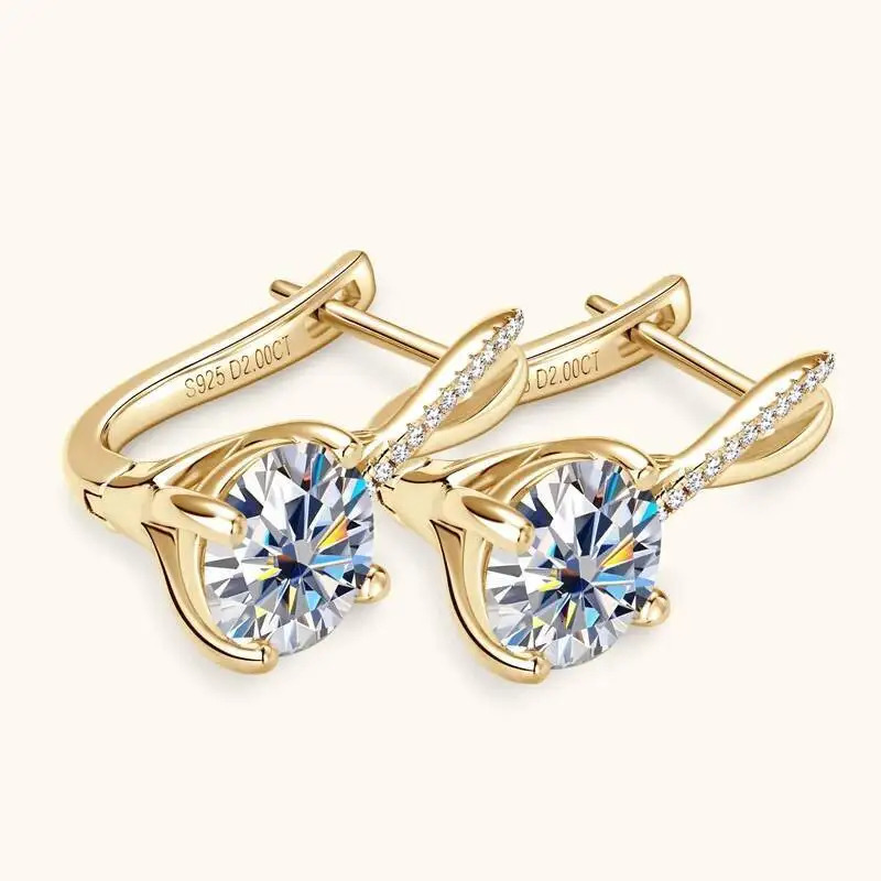 Taoyu D20CT Drop Hie Earrings Silver Women Gold Plated Hoops Infinite Earring Certified Wedding Jewelry260410 - view 7