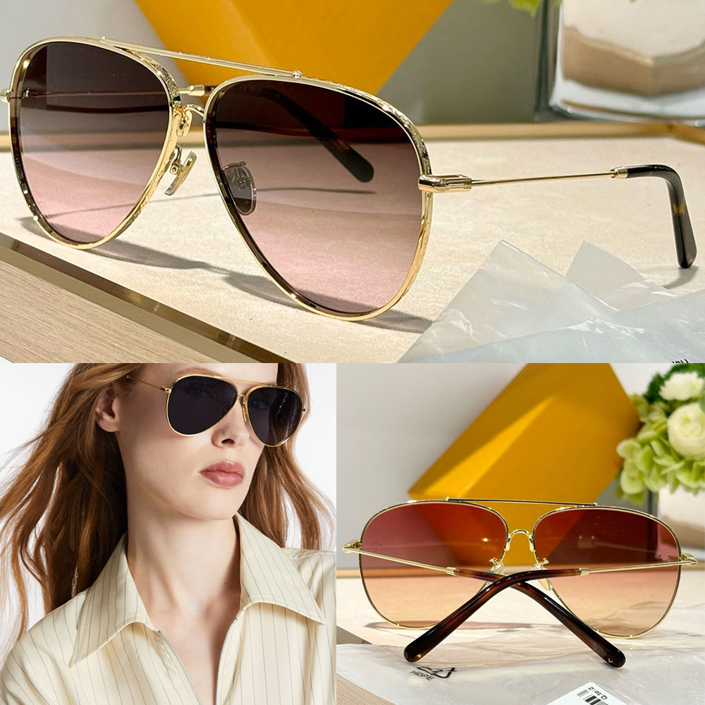 The Pilot Sunglasses luxury designer womens sunglasses Z1620U metal frame engraved around sign fashion versatile eyeglasses gradient lenses UV400 Protection