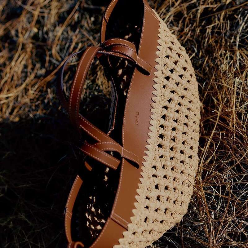 Cross-border straw beach bag for women, trendy and fashionable woven large-capacity shoulder tote bucket bag, new spring/summer model