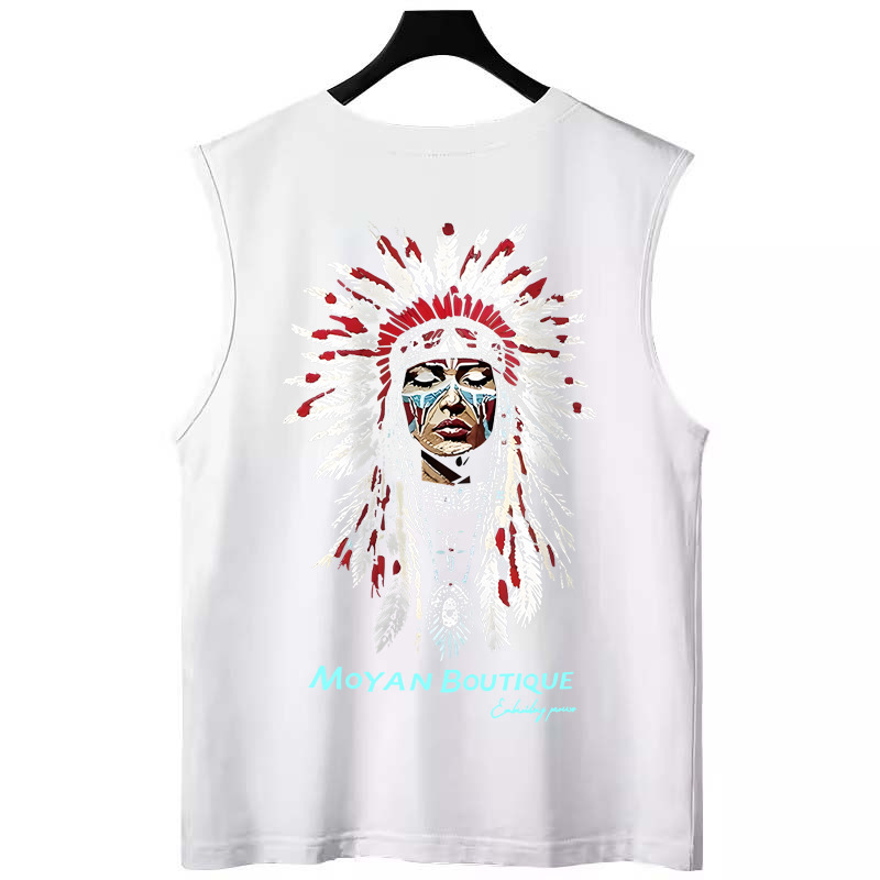 2026 Men's Athletic Tank Tops | Summer Outerwear Newspaper Print Plus Size Gym Running Sleeveless Vests