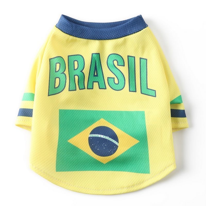 World Cup National Team Dog Jersey Breathable Mesh Pet Sports Vest 7 Sizes XS to XXL Mexico Brazil Argentina Portugal Spain France High End Pet Appare