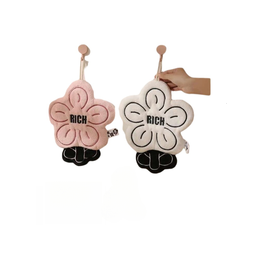 Towel Rich Coral Fleece Thickened Hand Kitchen Hanging Dual Purpose Towel Quick Water Absorption Drying No Shedding