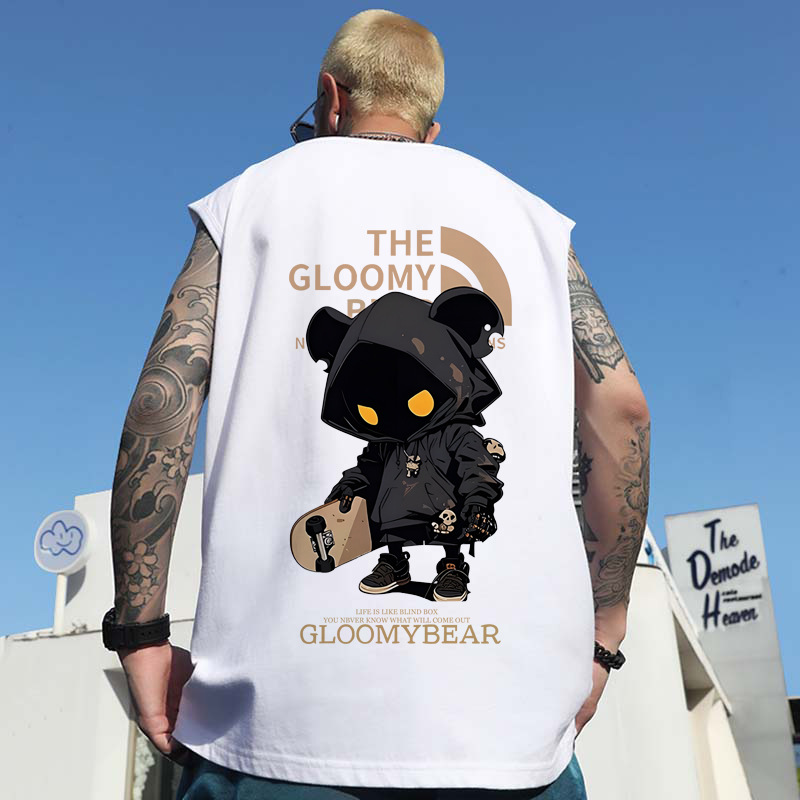 2026 Men's Cartoon Print Tank Tops | Summer Basketball Athletic Gym Training Sleeveless Tees