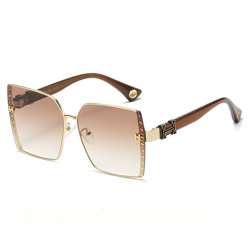 2026 New Designers' Fashion Series Women's Outdoor Large Frame Sun Glasses With Personalized Design, Stylish Beach Sun Protection Uv-resista