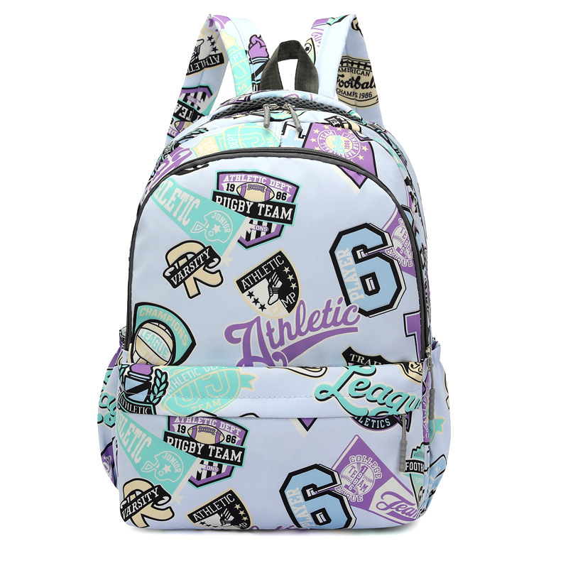 2026 New Vintage Athletic Print Students, Large Capacity Casual School Bag, Fashion Laptop Backpack for Daily Use