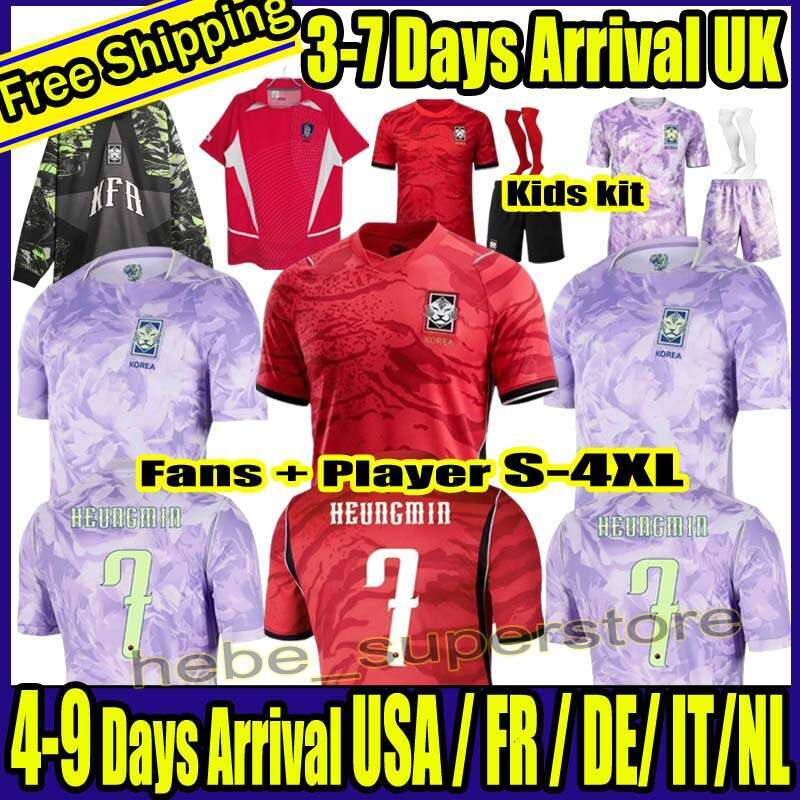 4XL 2026 World Cup South Korea soccer jerseys SON national team H C HWANG HEECHAN KANGIN MINJAE football shirt men kids kit korea RED jersey Long Goalkeeper uniform