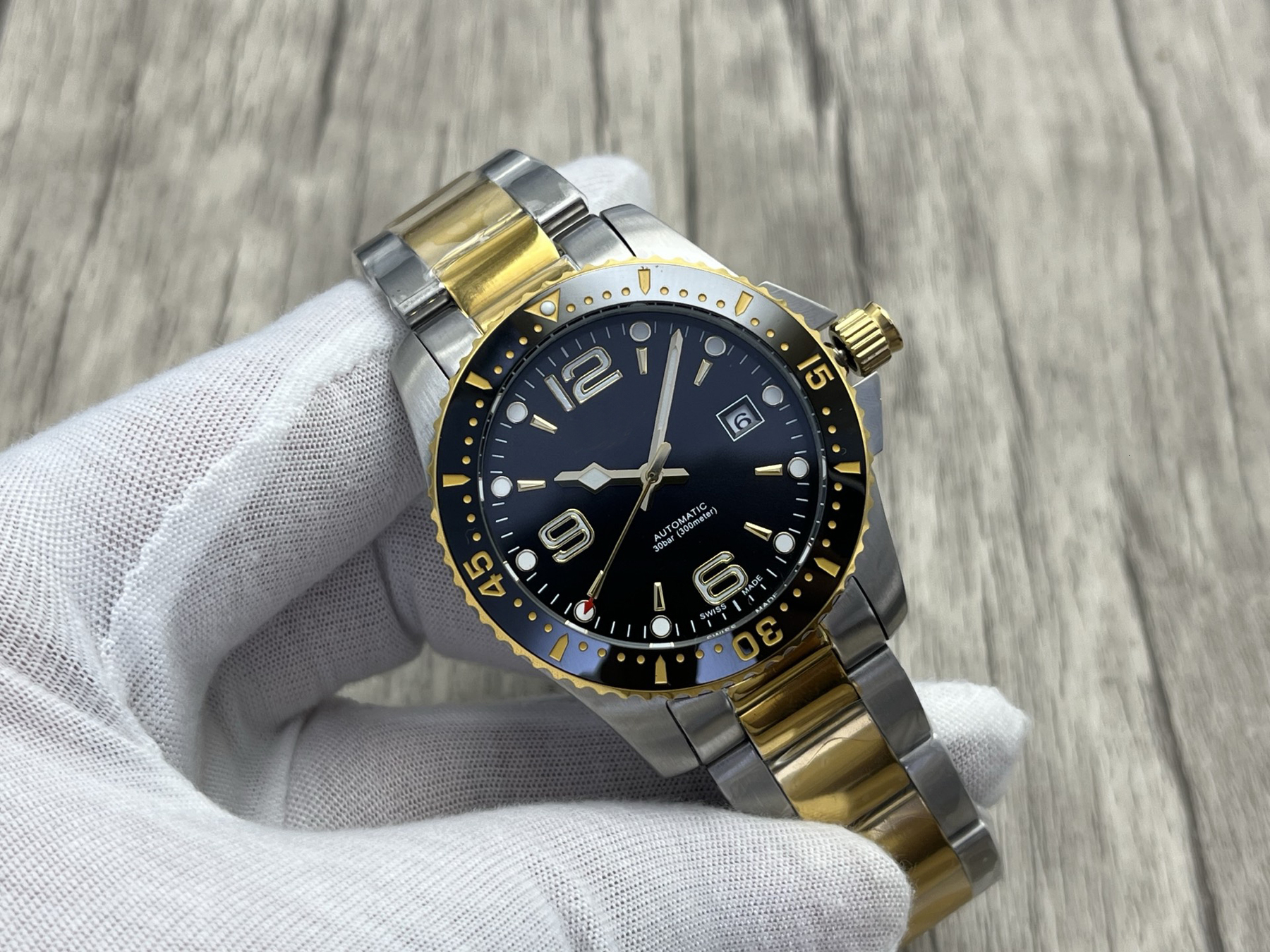 hydroconquest watch hydroconquest gmt watches 5A high quality auto mechanical movement menwatch superclone uhren date montre jasion007 luxe watchbox 7QPI
