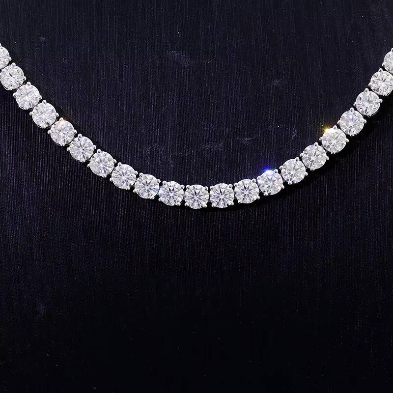 Hiphop Miami Man/women Round Brilliant Cut 03ct to 04ct Lab Grown Diamond Tennis Necklace18inches 20inches 24inches