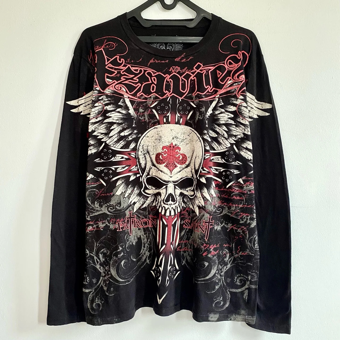 Affliction Long sleeved T shirt Y2K Gothic Fashion Round Neck Oversized Pullover Shirt Mens Womens Casual Tops Streetwear 260413