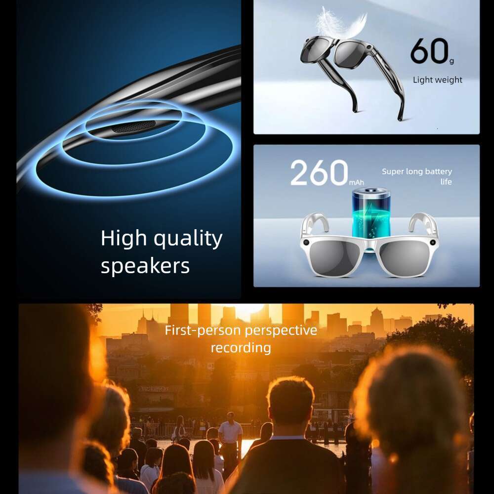 Famous Brand Xk One Proai Wireless Voice Controlled Bluetooth Camera Video Recording Translation High Tech Smart Glasses CKS