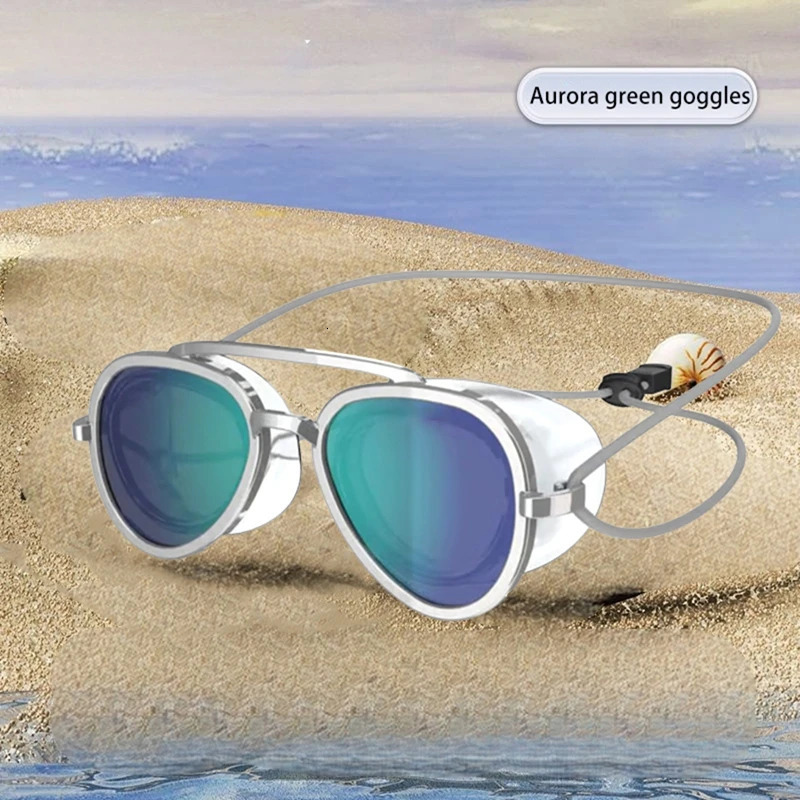 Full-View Anti-Fog Swim Goggle Professional Full Angle Anti Fog Swimming Goggles Swimming Goggles Men Women Retro Goggles 260327