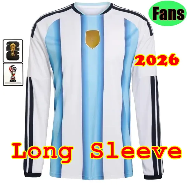 2026 World Cup Jersey ArgentinaS MESSIS Soccer Jerseys JALVAREZ EFERNANDEZ DI MARIA EMARTINEZ Football Shirt 1998 BATISTUTA 1986 1994 MARADONA Kids