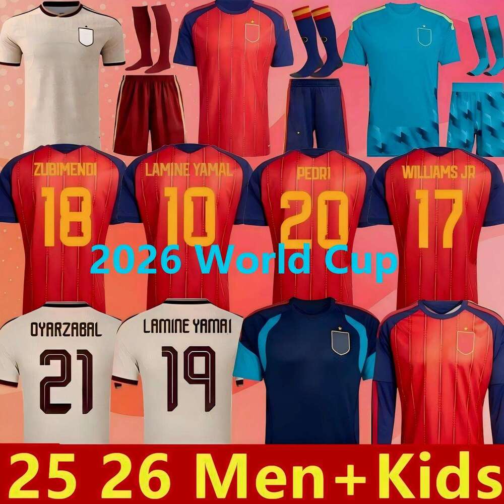 spain jersey 2026 world cup 2026 2027 socce jersey 26 27 PEDRI GAVI LAMINE YAMAL MORATA Cavajal OLMO FERRAN FABIAN Kid Kit camiseta espana 2026 2027 football shirt Fans
