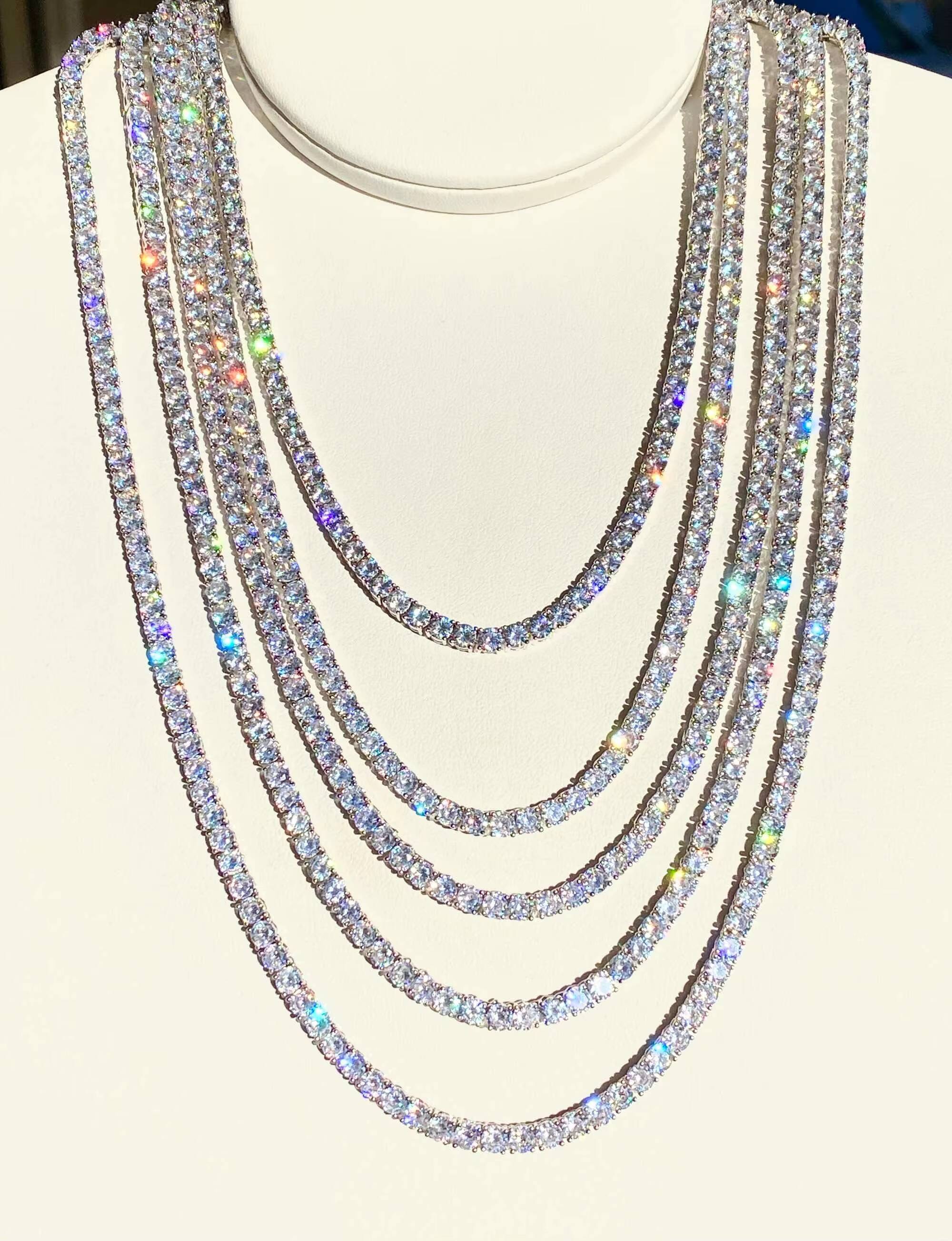 IGI Certified VVS Brilliant Cut Moissanite Cross Chain Custom Tennis Chain Iced Hip Hop Necklaces Womens Party