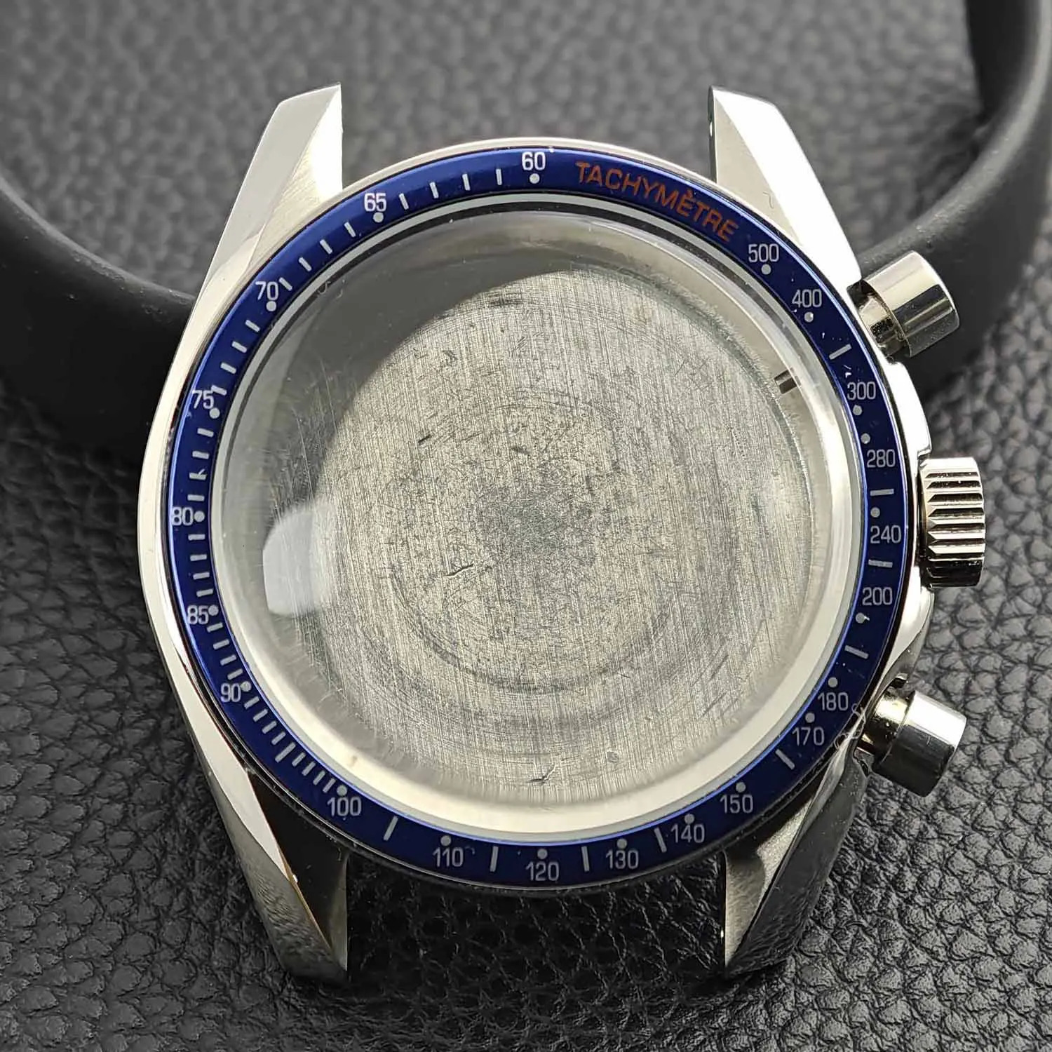 397mm Mens stainless steel case Moon back cover shell fits VK63 movement watch accessories fit 20mm strap function 260413