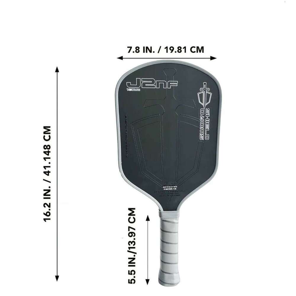 Sword Shield Pickleball Paddle, carbon fiber construction enhances spin and control for an aggressive playing style 26H0413