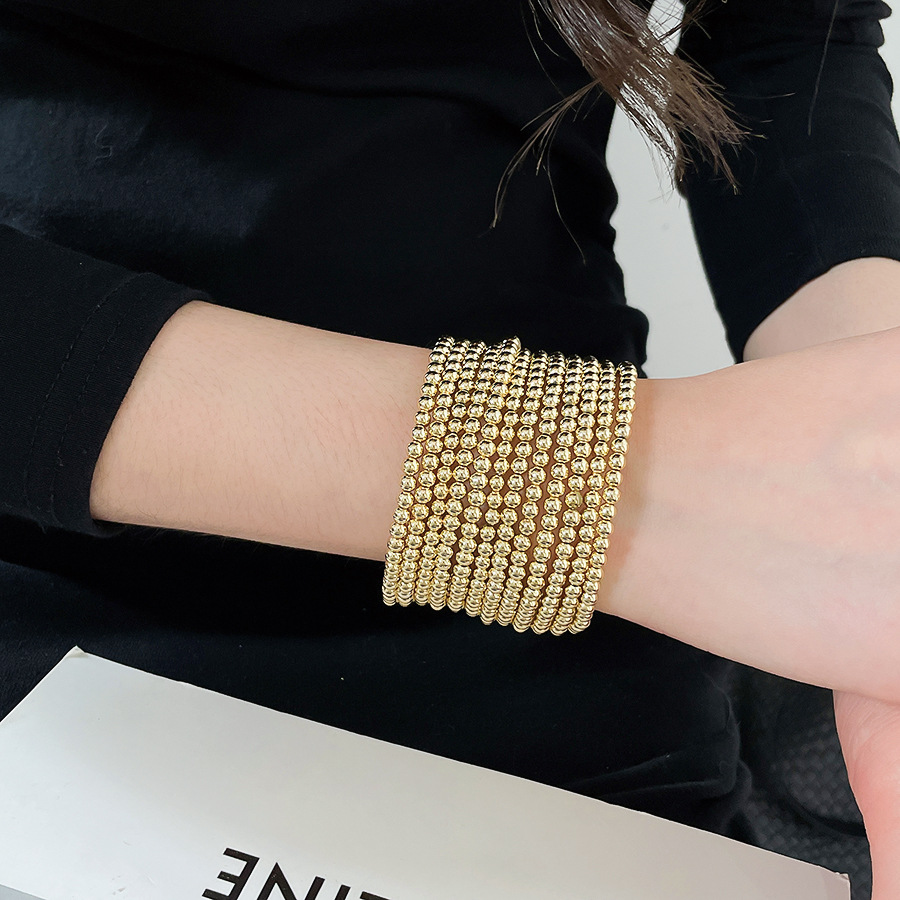 Cross-border European and American style multi-layered beaded bracelet, 2026 new vintage elegant wristband, light luxury high-end jewelry - view 3