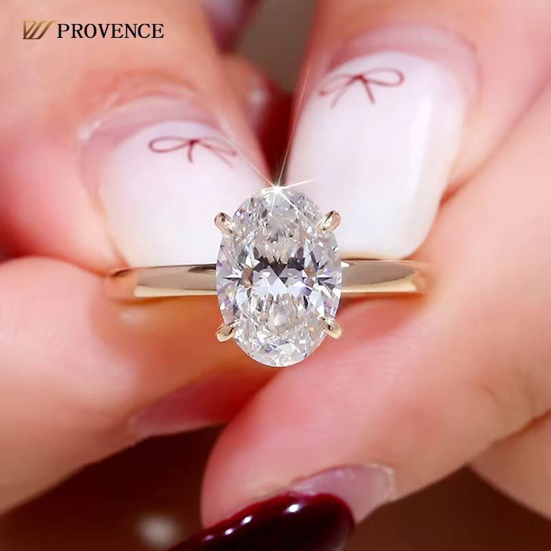 3carat VVS Lab Diamond Fine Jewelry Rings 925 Sterling Silver Plated Yellow Gold Customized Engagement Wedding Rings for Women