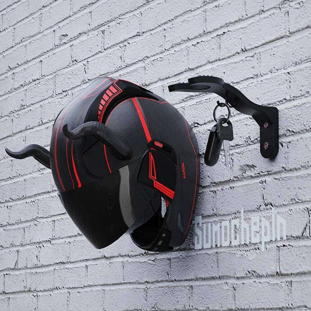 Kitchen Cabinet Shelf Wall Mount Hooks Motorcycle Hook Racks Helmet Display Hanger Stand Wall-Mounted Storage Holder