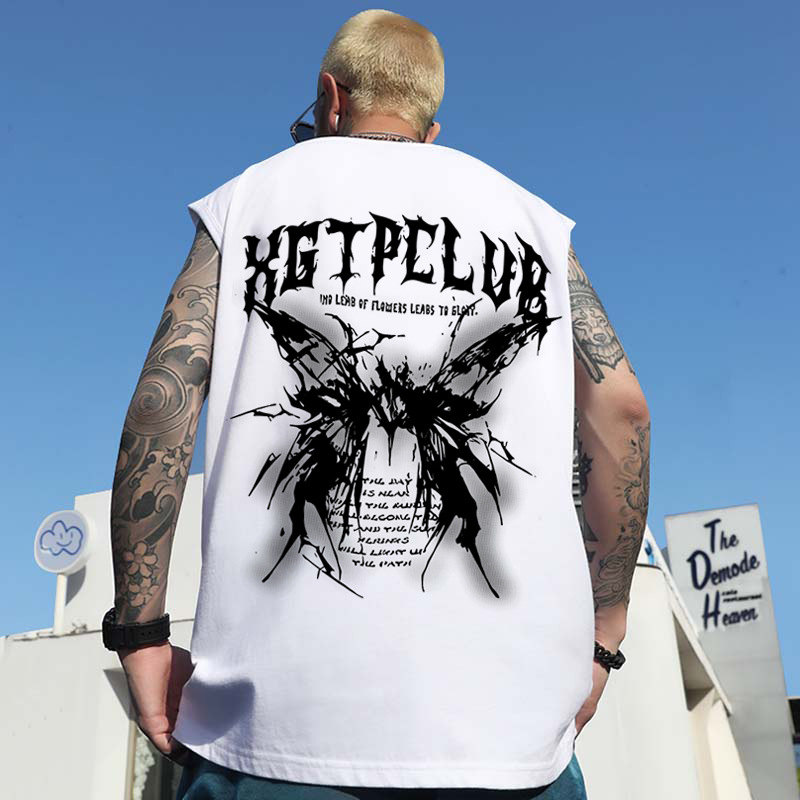 2026 New Men's American Style Tank Tops | Plus Size Printed Athletic Loose Summer Gym Sleeveless Tees