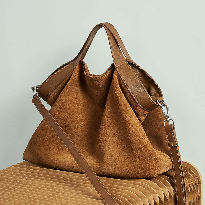 2026 New Trend Color Block Retro Genuine Leather Frosted High-End Texture Large Capacity Commute Shoulder Crossbody Bag For Women SENYY