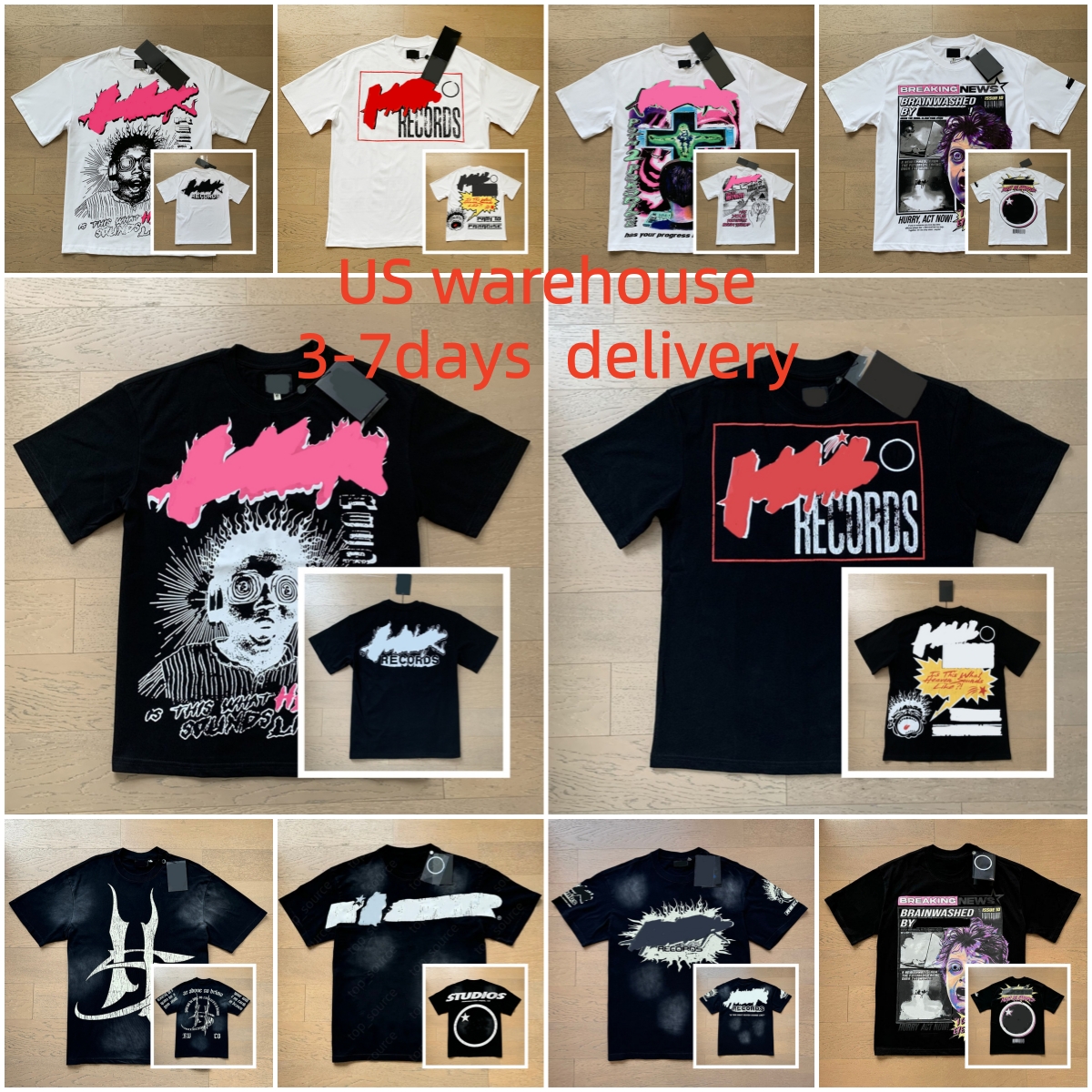 High quality designer graphic shirt Mens short sleeve designer with NFC scan new womens wash street loose round neck casuas High Streets Trendl mens shirt