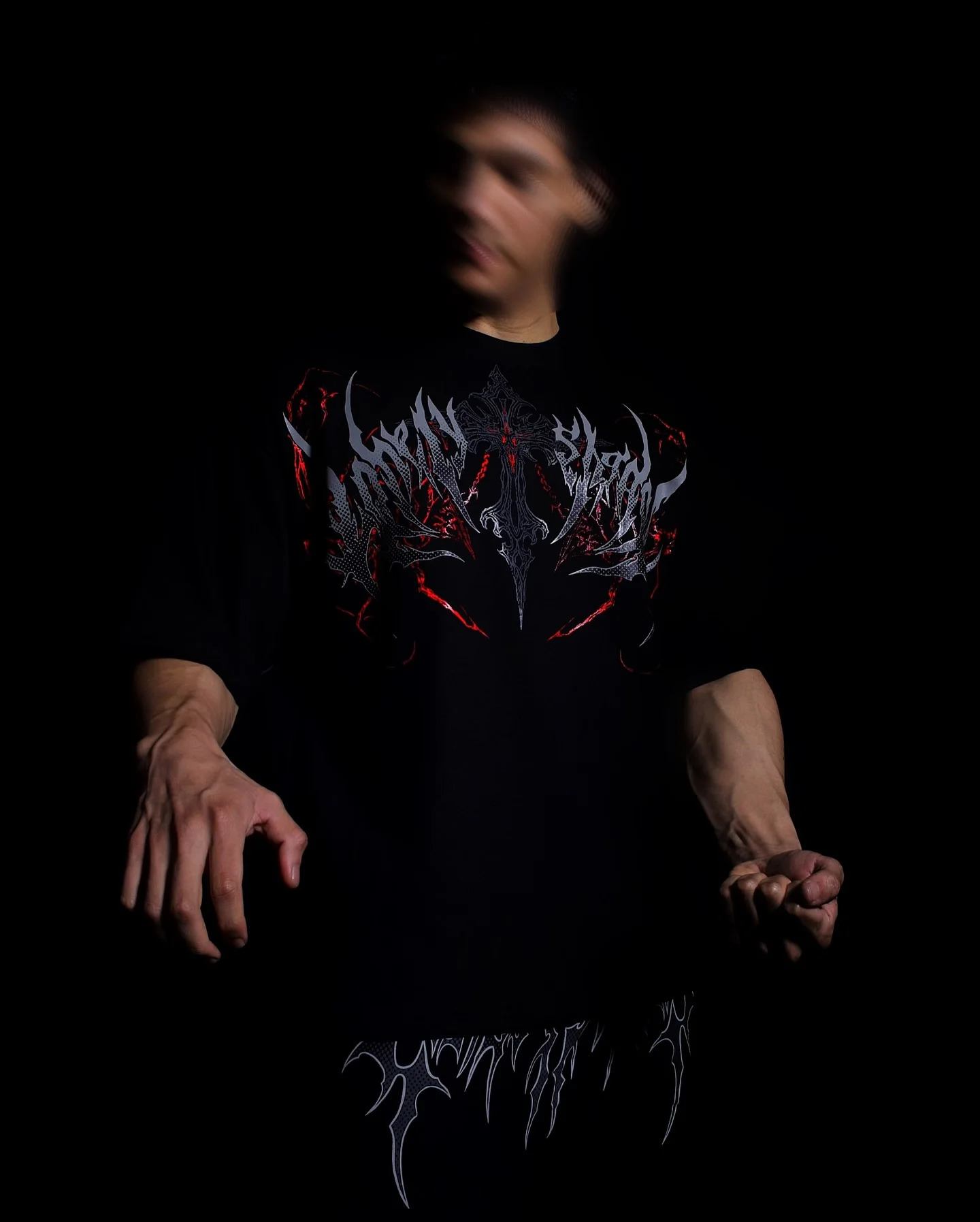 Lonely Shadow Gothic Streetwear T-Shirt Men Women Oversized Cotton Tee Skeleton Art Grunge Dark Edge Fashion Tee 260409