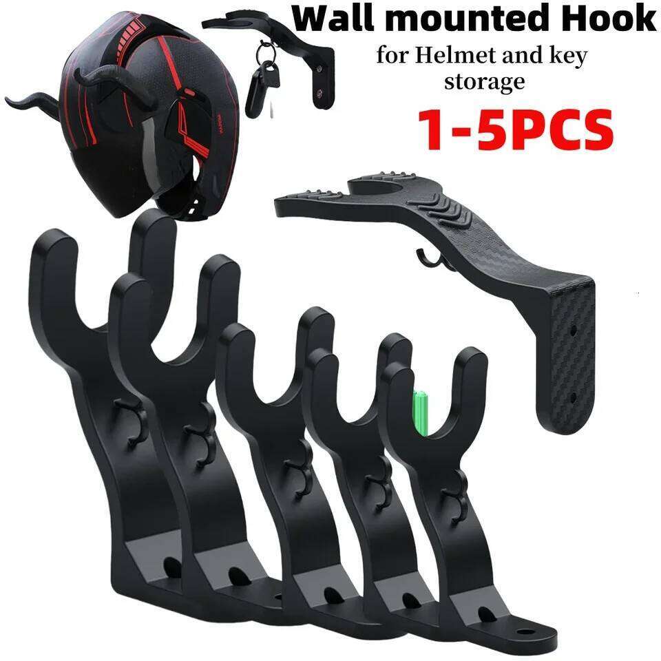 Kitchen Cabinet Shelf Wall Mount Hooks Motorcycle Hook Racks Helmet Display Hanger Stand Wall-Mounted Storage Holder