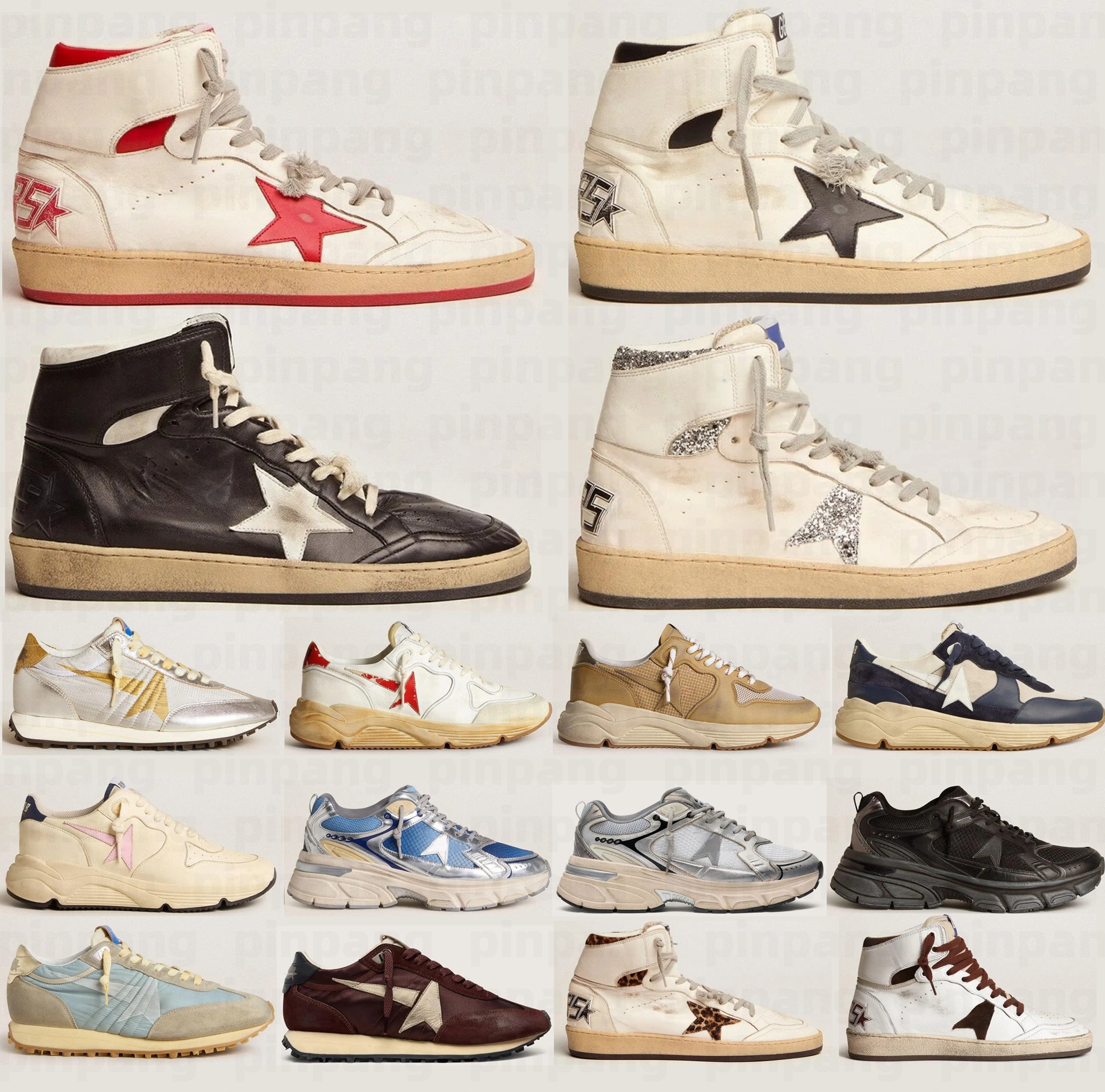Designer Superstar High Casual Shoes Golden Sky Star Super Shoes Star Italy Brand Dirty shoes Classic Sneakers Ball Star Luxury Dirtys Sequin White