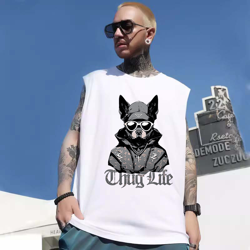 Summer Men's Trendy Athletic Tank Tops | Oversized Lightweight Wide-Shoulder Gym Sleeveless Tees for Big & Tall