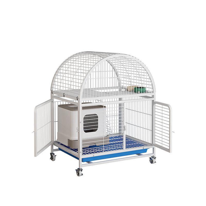 YL-38483 Extra Large Space Multi-Layer Indoor Home Cat Cage, Two-Layer Cat Nest with Litter Box
