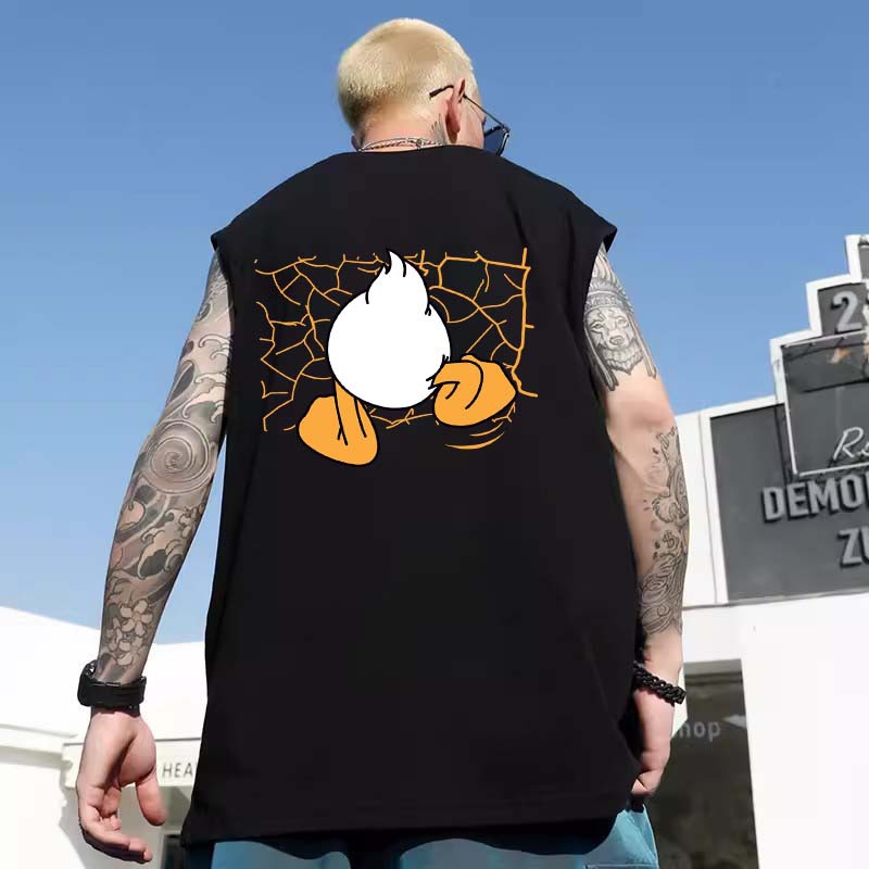 Summer Men's Printed Sleeveless Tees | Trendy INS Loose Athletic Plus Size Tank Tops