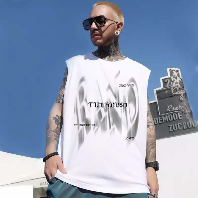 Summer Men's Meteor Print Tank Tops | Teen Oversized Loose Basketball Athletic Plus Size Sleeveless Vests