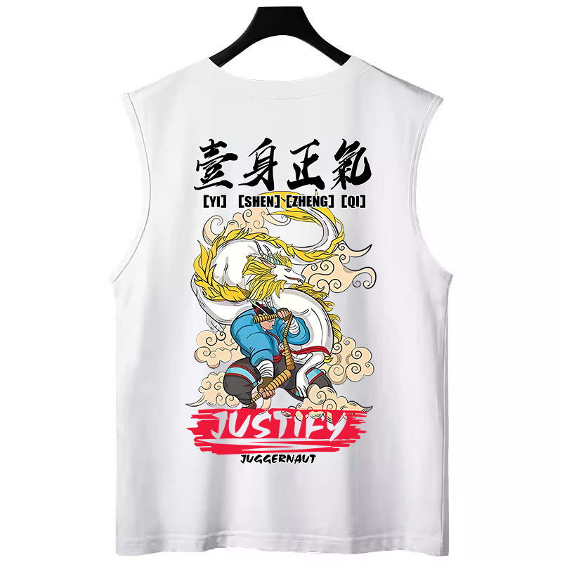 2026 Summer New Men's American Printed Tank Tops | Trendy Athletic Sleeveless Tees Loose Cut